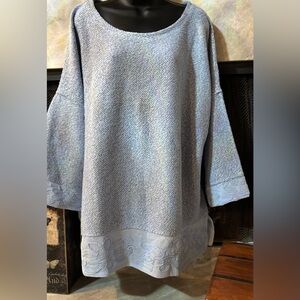 Soft Surroundings Light Blue Cowl Neck Sweater